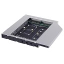 12.7mm CD/DVD-ROM Optical Bay Laptop Driver Caddy MSATA M.2 NGFF SSD TO SATA 