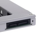 12.7mm CD/DVD-ROM Optical Bay Laptop Driver Caddy MSATA M.2 NGFF SSD TO SATA 