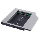 Laptop 2nd Driver Caddy M.2 NGFF SSD to SATA for 12.7mm DVD-ROM Optical Bay 