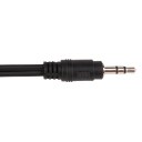 Black + Silver 3.5 audio male to male converter adapter cable dual mic microphone alloy + PVC