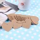 100x Heart Kraft Paper Wedding Party Gift Card Label Blank Luggage Tags + String