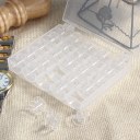 25 pcs Plastic Single Bobbin Sewing Machine Spools Thread with Storage Case Box