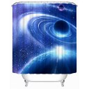 Star Sky Family Bathroom Shower Curtain Simple Polyester Ring Pull Easy To Insta