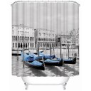 Venice Patterned Shower Curtain Stylish Family Bathroom Shower Curtain Ring Pull