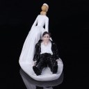 Funny Polyresin Figurine Wedding Cake Toppers Bride Groom Humor Marriage Favor
