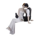 Romantic Funny Wedding Cake Topper Figure Bride & Groom Couple Bridal Decor