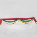 2-Wave Ceiling Hanging Ribbon Bunting Flag Jingle Bell Xmas Party Ornament Decor