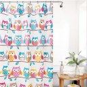 Cute Owl Pattern EVA Home Bathroom Mold-proof Waterproof Bath Shower Curtain