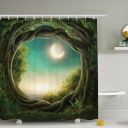 Creative Flower Fantasy Digital Printing Polyester Shower Curtain Waterproof
