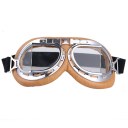 Aviator Pilot Cruiser Motorcycle&Bicycle Scooter Goggles Eyewear Clear Lens