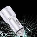 2USB Car Charger Adapter Safety Hammer Universal