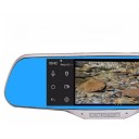 7" Dual Lens Car GPS DVR Rearview Mirror Camera Full HD video Dash cam recorder
