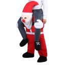 Adult Fancy Dress Costume Carry Me Bearded Santa Claus Ride On Christmas Mascot
