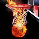 Flaming Basketball Polyester waterproof Bathroom Shower Curtain Rings + 12 Hooks