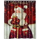 150 * 180CM 3D Red Robe Santa Claus Waterproof Bathroom Fabric Shower Curtain