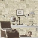 Vintage English Letter Newspaper Wallpaper For Living Room Covering Home Decor