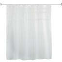 Fashion Bathroom Waterproof Pure White Lace Shower Curtain Polyester Material