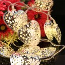 20x Metal Moroccan Heart LED Fairy String Lights Warm White Garden Lighting 240v
