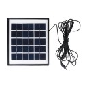 4W Home Outdoor LED Lighting Solar Powered Bulb System w Solar Panel Kit Black