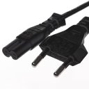 European Standard Plug Power Cord 1.2 Meters Black