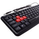 USB Wire Keyboard for Game Office Home Use Full Qwerty Keyboard for Laptop PC Black