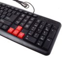 USB Wire Keyboard for Game Office Home Use Full Qwerty Keyboard for Laptop PC Black
