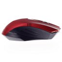 Plaid Wired Mouse Red