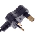 British Standard Power Cord No Plug 1.2 Meters Black