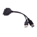 USB 2.0 to SATA connection cable 2.5 inch SATA to computer connection cable Black