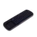 Intelligent TV Computer Remote Control Mini Wireless Keyboard Black