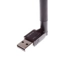 USB 150/Mbps Mini Wireless N Adapter With Antenna Black