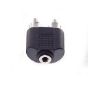 3.5mm interface female to RCA *2M Adapter connector black