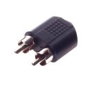 3.5mm interface female to RCA *2M Adapter connector black