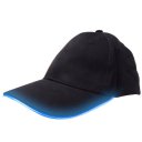 LED Lighting Hat Unisex Flashlight Baseball Cap Adjustable One Size Fits All Black Hat Blue Light