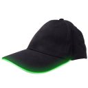 LED Lighting Hat Unisex Flashlight Baseball Cap Adjustable One Size Fits All Black Hat Green Light
