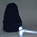 5 LED Beads Lighting Hat Unisex Light Knit Hat Cap White Light Navy Hat