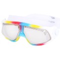 Optical Corrective Swimming Goggles Nearsighted Large Frame Goggles White Frame Fading  -4.0