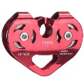 Outdoor Rock Climbing Pulley Dual Line Pulley  Red