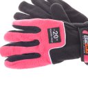 Bike Bicycle Cycling Winter Anti-slip Glove Fleeces Pink with Black