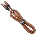 USB Cable Micro USB Cable Braided Quick Charge and High Speed Data Sync for Android 1 Meter Brown