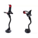Universal phone holder,Double Clips, Mobile hose bracket , wideth within 9cm ,ABS+PVC, Black