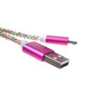Android Phone 3 Colors Woven Aluminum Alloy Data Cable 2A 1m Red