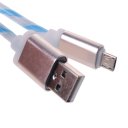 Android Phone Rainbow Spiral Data Cable 1m 2A Blue+White