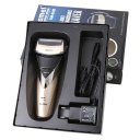 Beauty & Personal Care Men's Electric Shaver Razor Rinseable Power Charging Golden