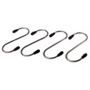 Round S Shaped Hooks Stainless Steel Metal 4 Pieces/Pack