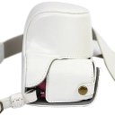 Leather Protective Camera Case for  Camera Shoulder Bag White