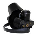 Leather Protective Camera Case for  Camera Shoulder Bag Black