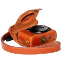 Leather Protective Camera Case for Canon PowerShot G15/G16 Retro Style Coffee