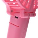 Mini Protable Hand Held Fan Umbrella Hanging USB Charging Pink