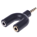 3.5mm Audio Converter Adapter Earphone Splitter 1 Port To 2 Ports